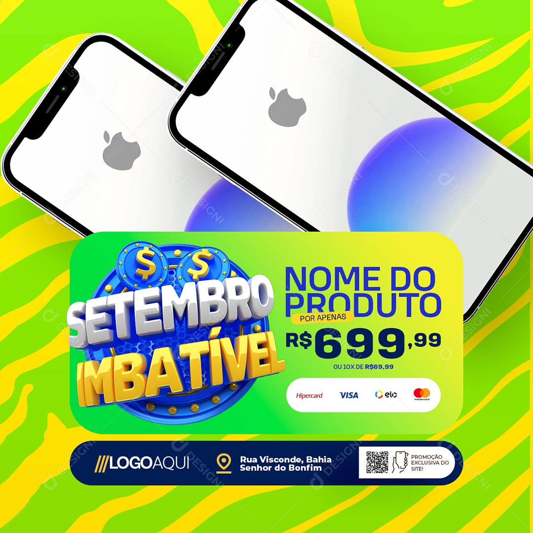 Loja de Celulares Setembro Imbatível Produto Social Media PSD Editável