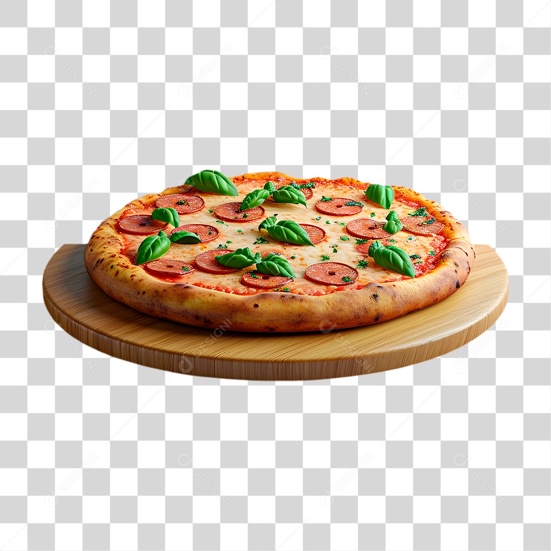 Pizza de Calabresa PNG Transparente
