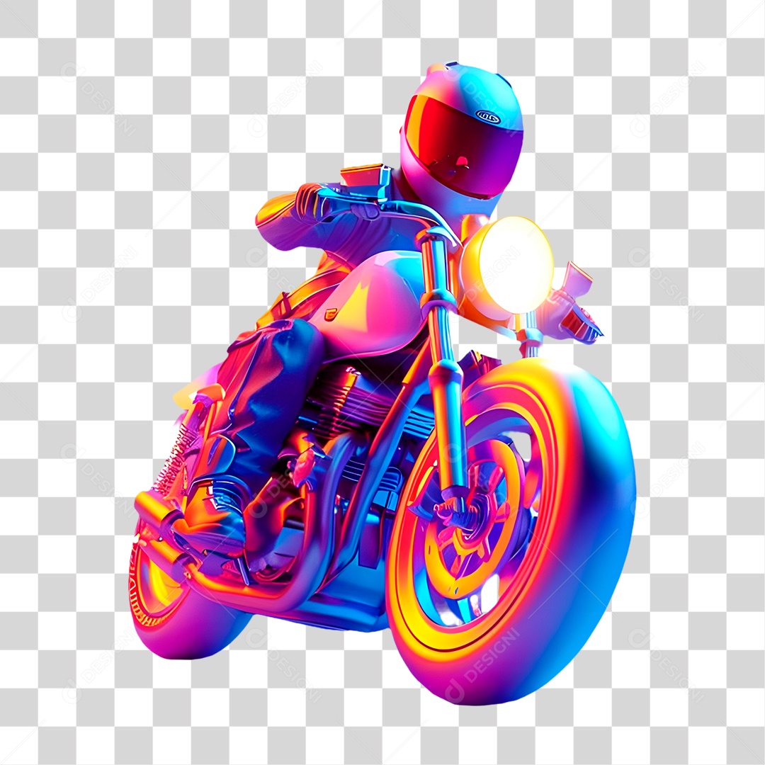 Motoqueiro PNG Transparente
