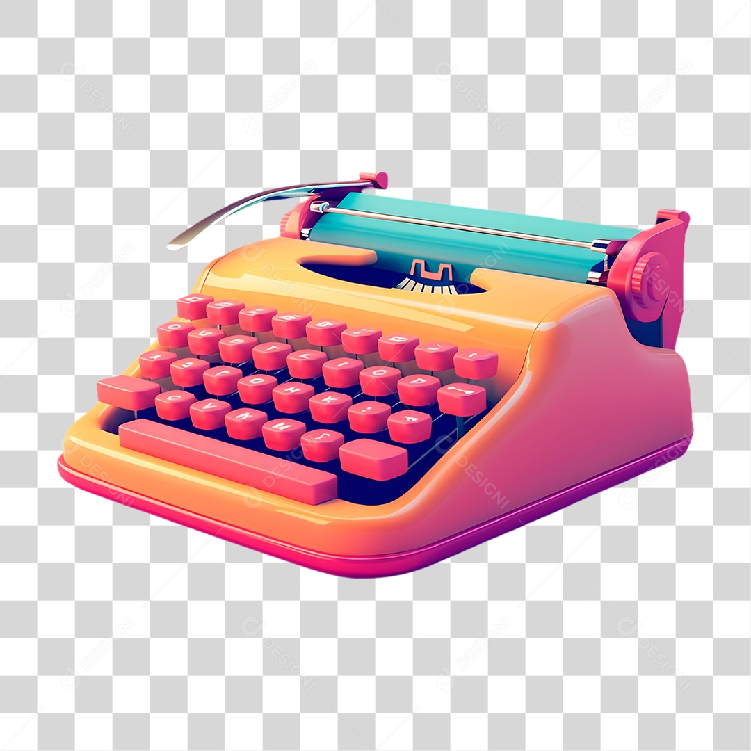 Máquina de Escrever PNG Transparente