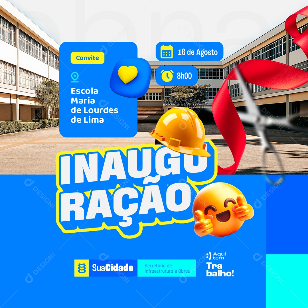 Prefeitura Inauguração Social Media PSD Editável