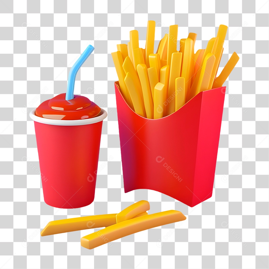 Batata Frita PNG Transparente