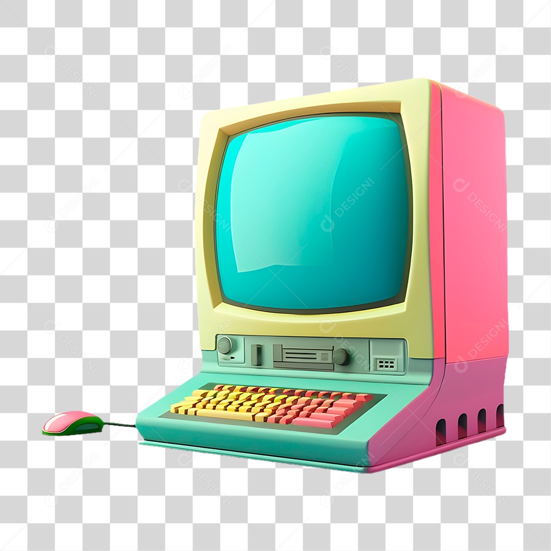 Computador Antigo PNG Transparente