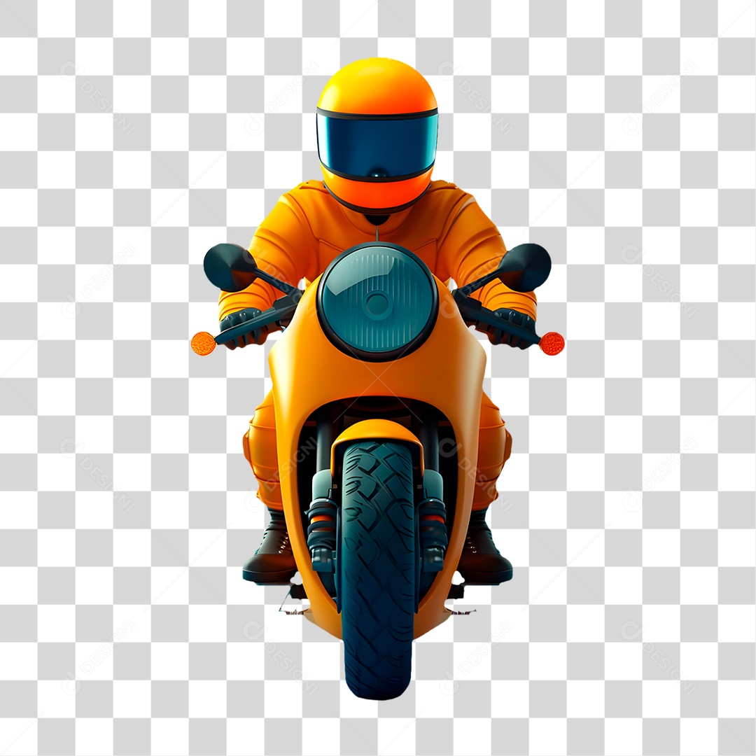Motoqueiro PNG Transparente