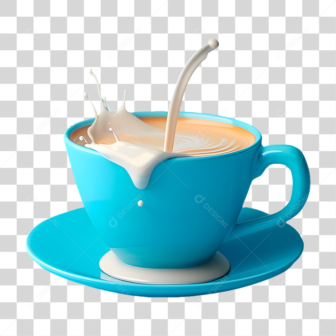 Xicaras de Leite PNG Transparente