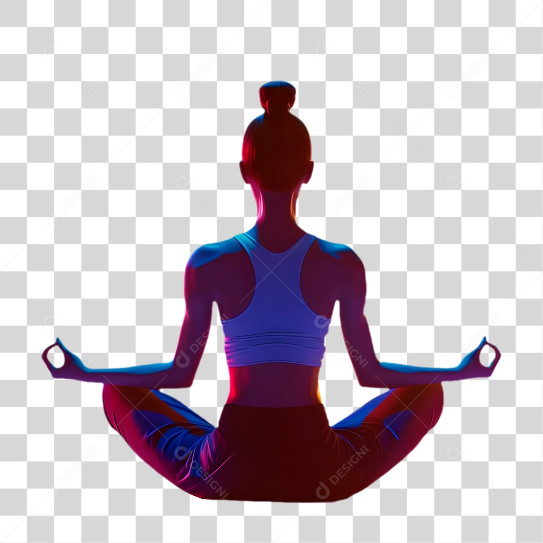 Mulher Fazendo Yoga PNG Transparente