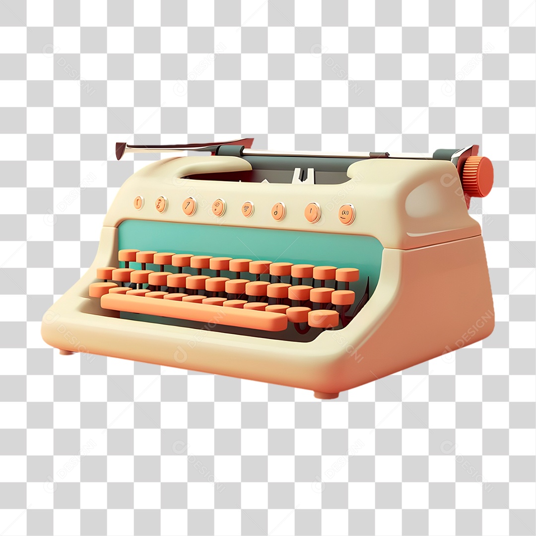 Maquina de Escrever PNG Transparente