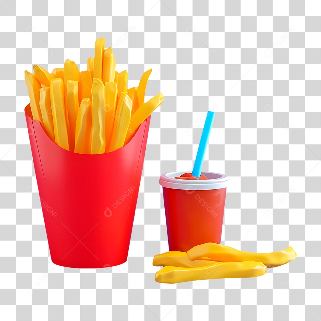 Batata Frita PNG Transparente