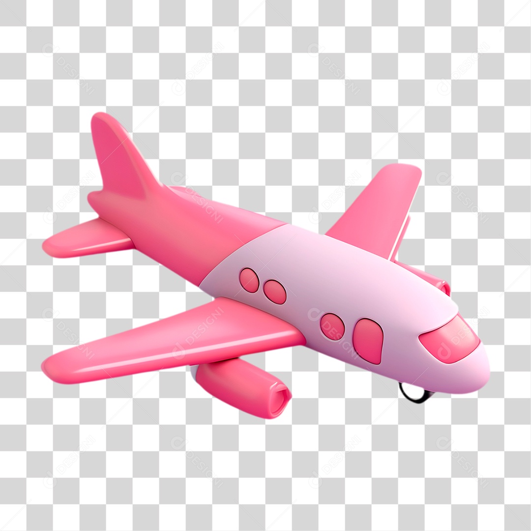 Avião Rosa PNG Transparente