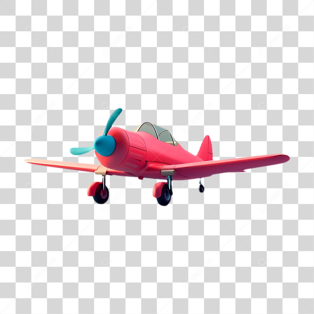 Avião Vermelho PNG Transparente