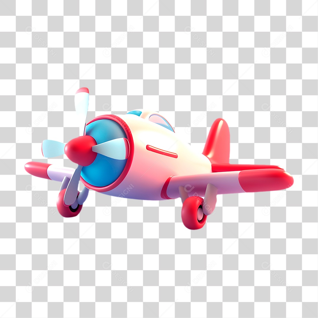 Avião Vermelho PNG Transparente