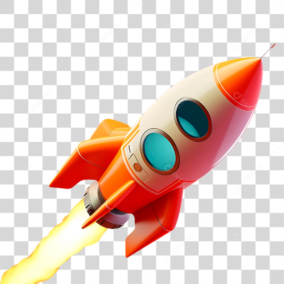 Foguete Espacial PNG Transparente