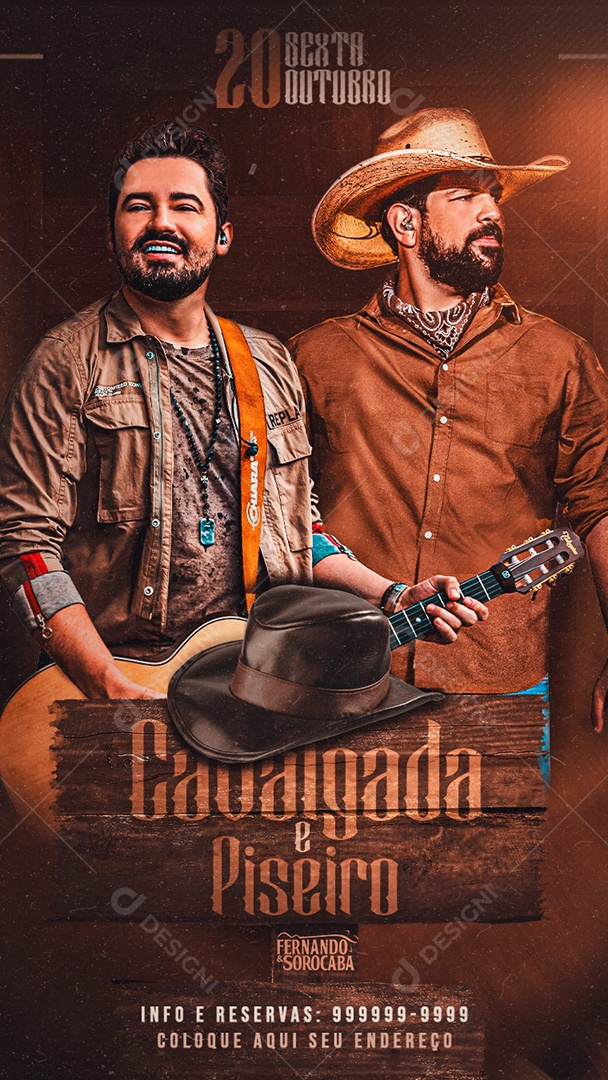 Story Flyer Cavalgada e Piseiro Fernando e Sorocaba Social Media PSD Editável