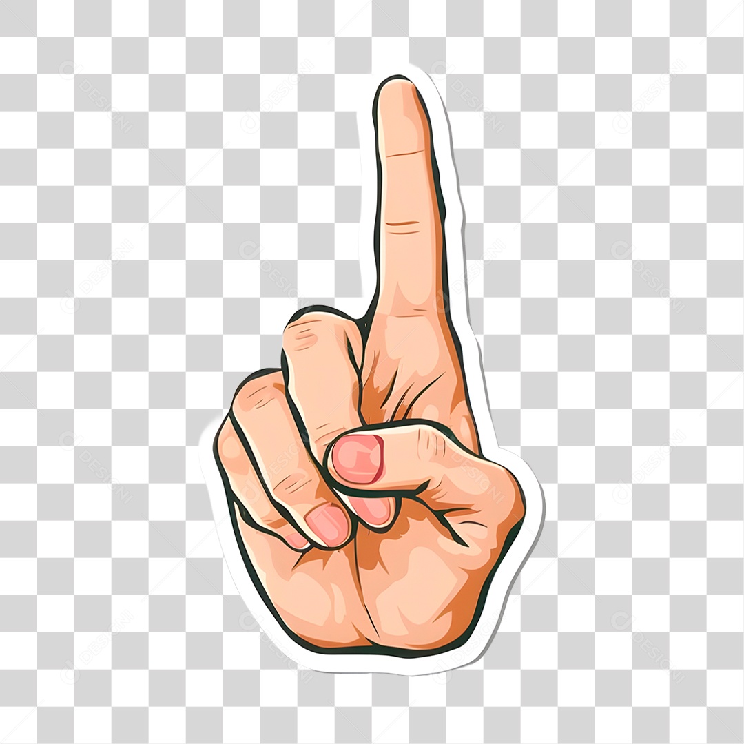 Mão Apontando pra Cima PNG Transparente