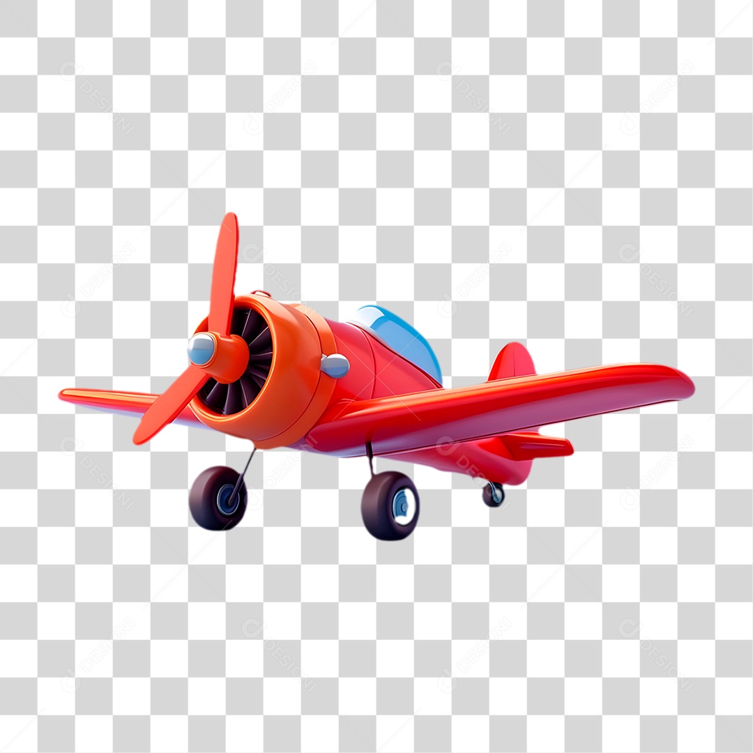Avião Vermelho PNG Transparente