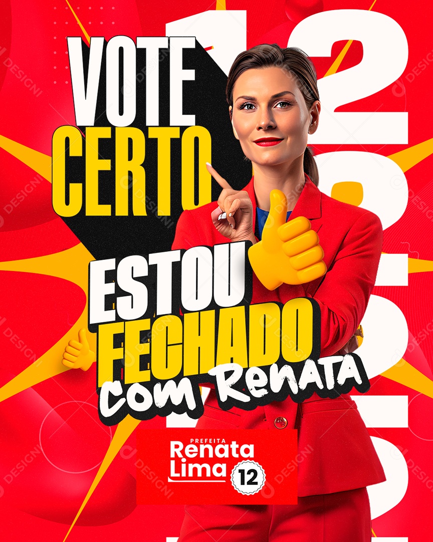 Política Vote Certo Social Media PSD Editável