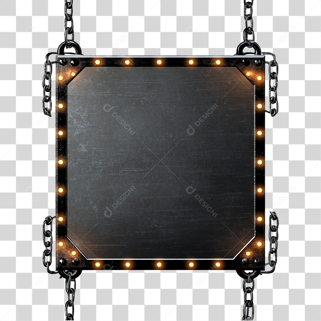 Placa de Metal PNG Transparente