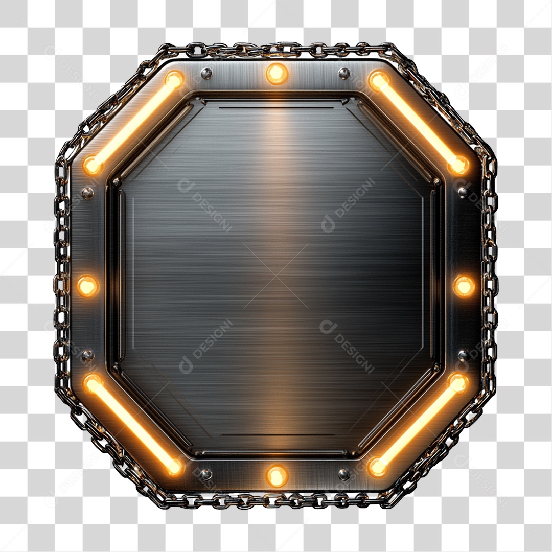Placa de Metal PNG Transparente