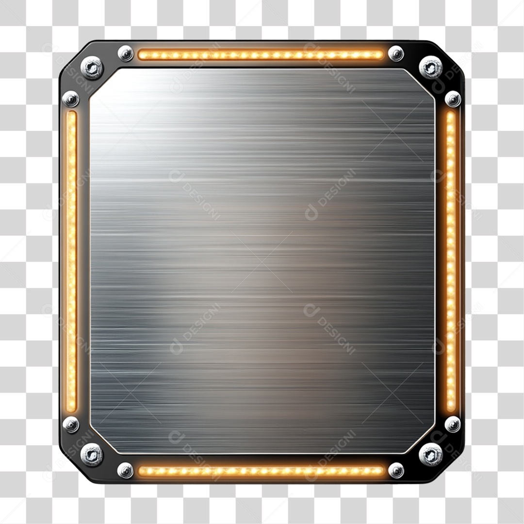 Placa de Metal PNG Transparente