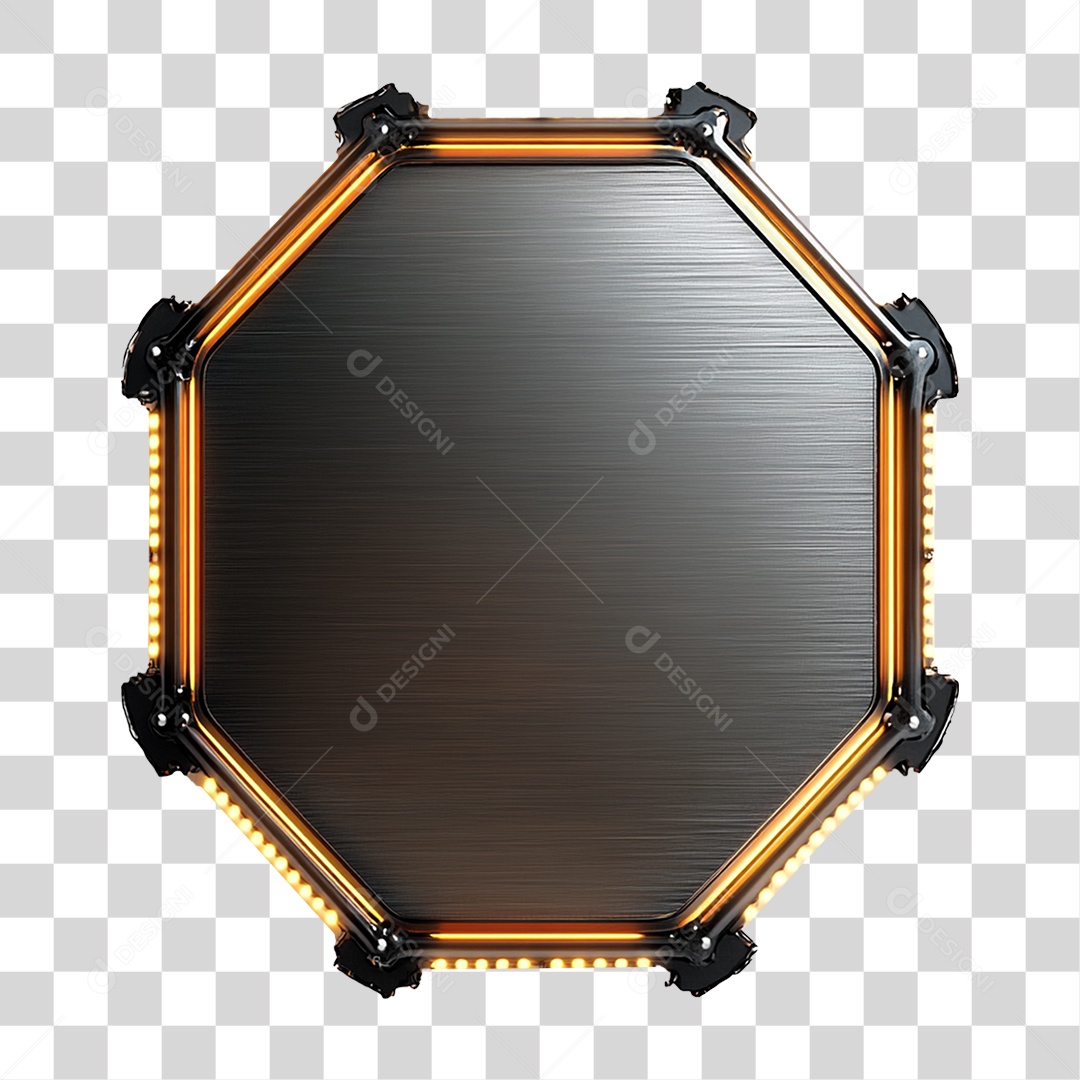 Placa de Metal PNG Transparente