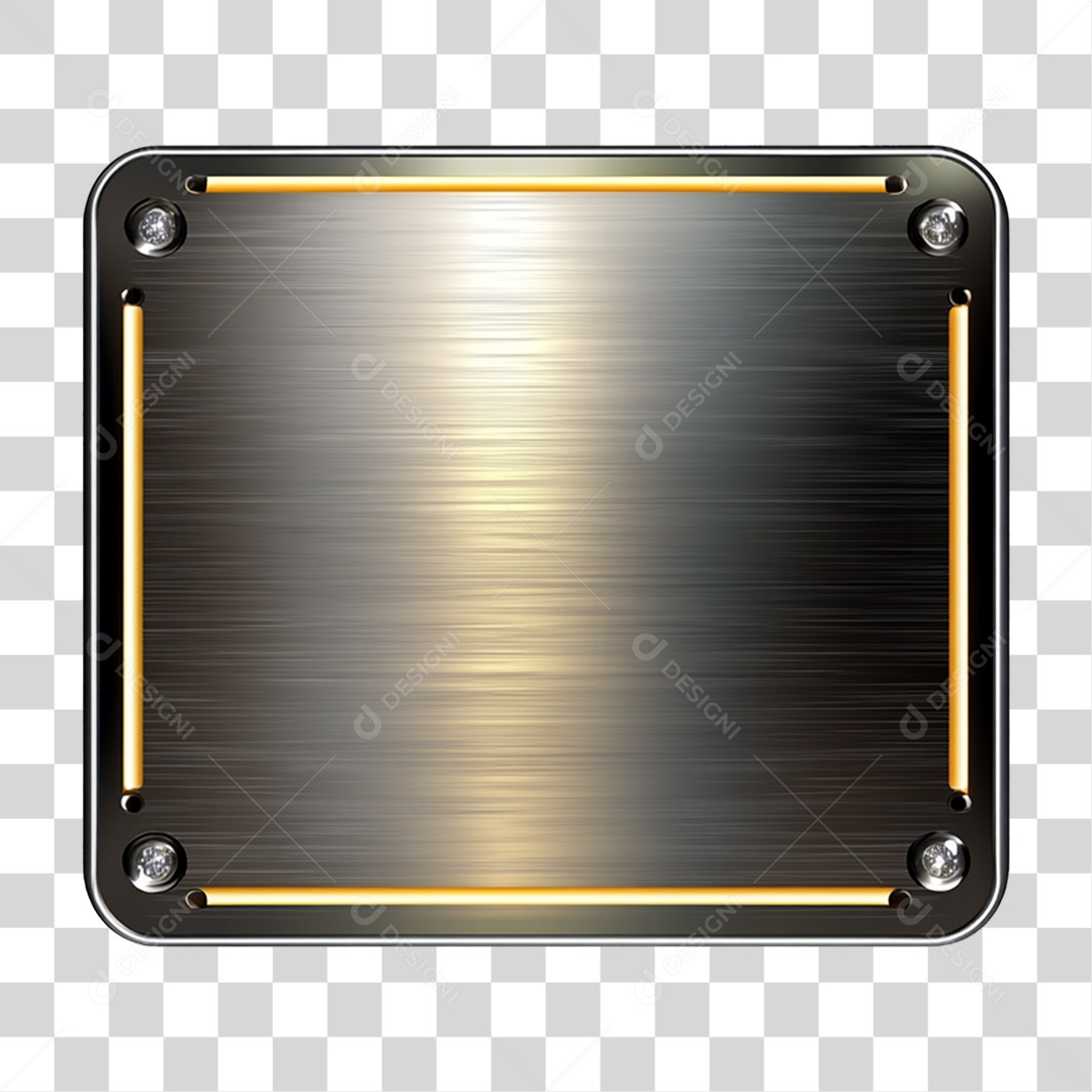 Placa de Metal PNG Transparente