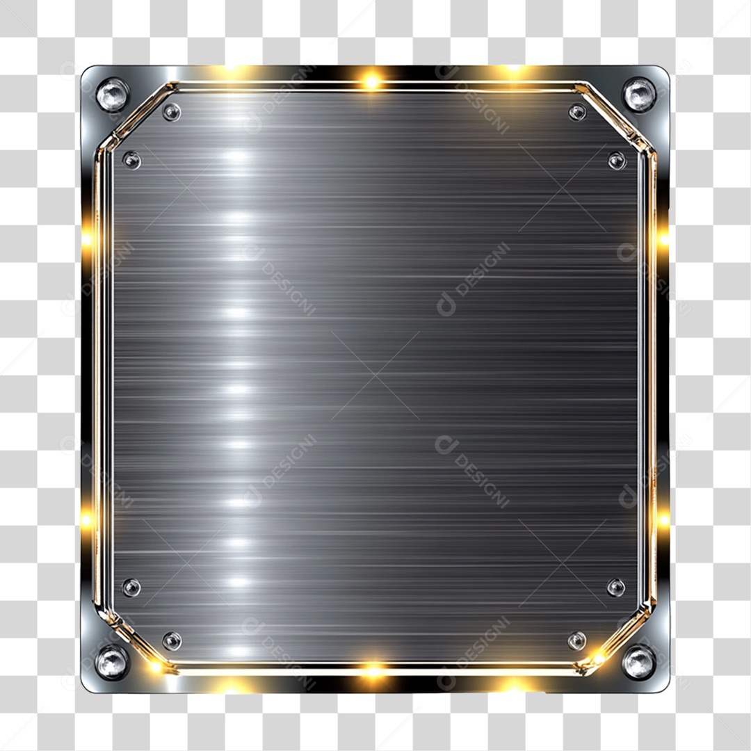 Placa de Metal PNG Transparente