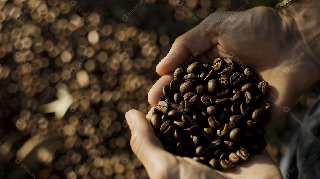 Hands holding roasted premium coffee beans_24