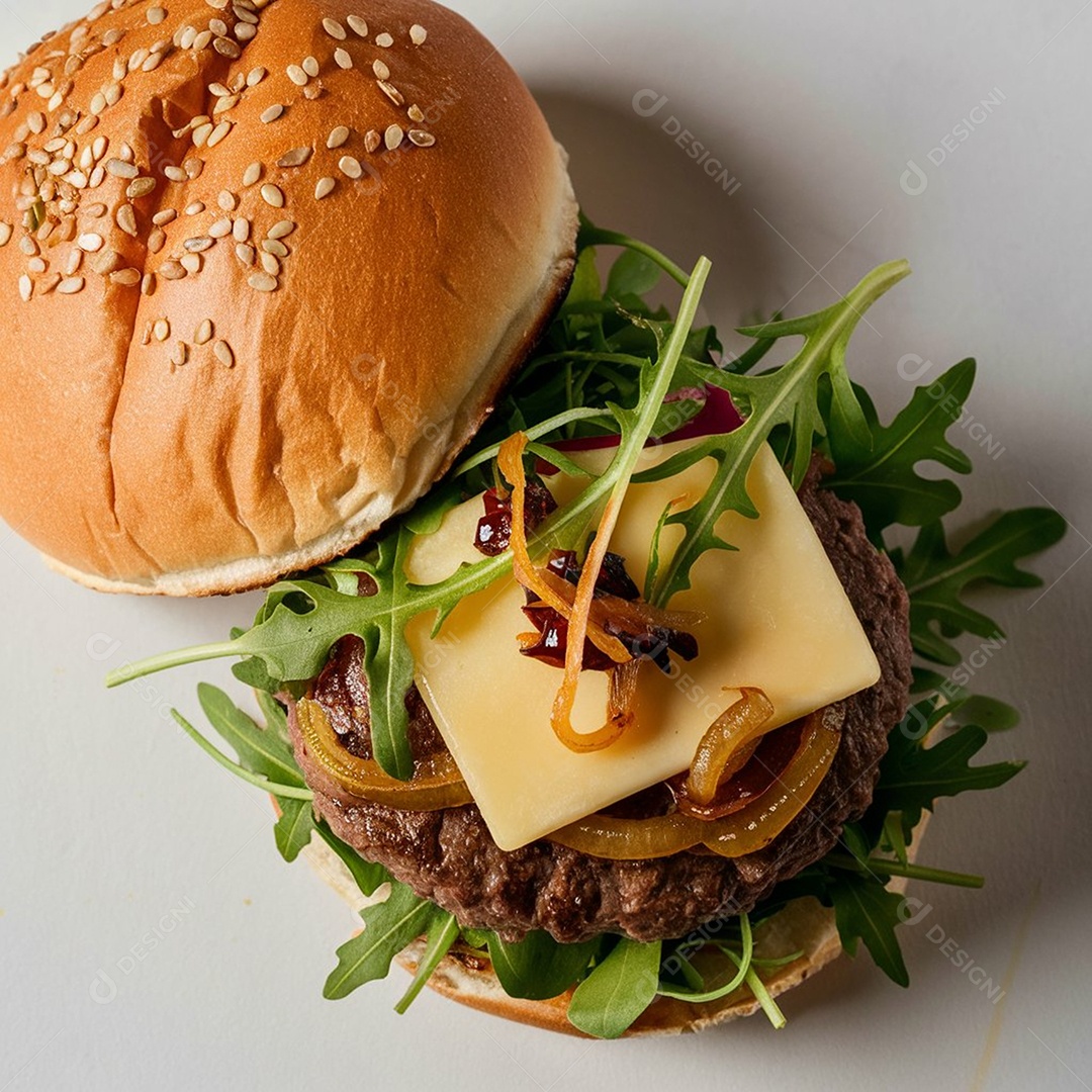 Hamburguer com salada