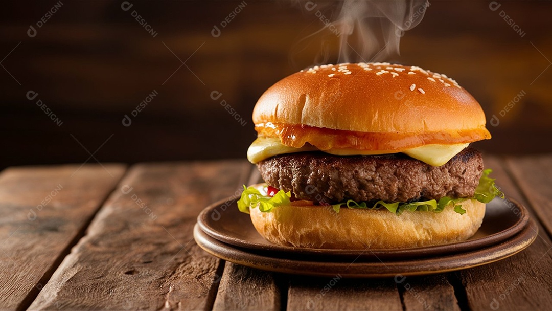 Hambúrguer tradicional delicioso