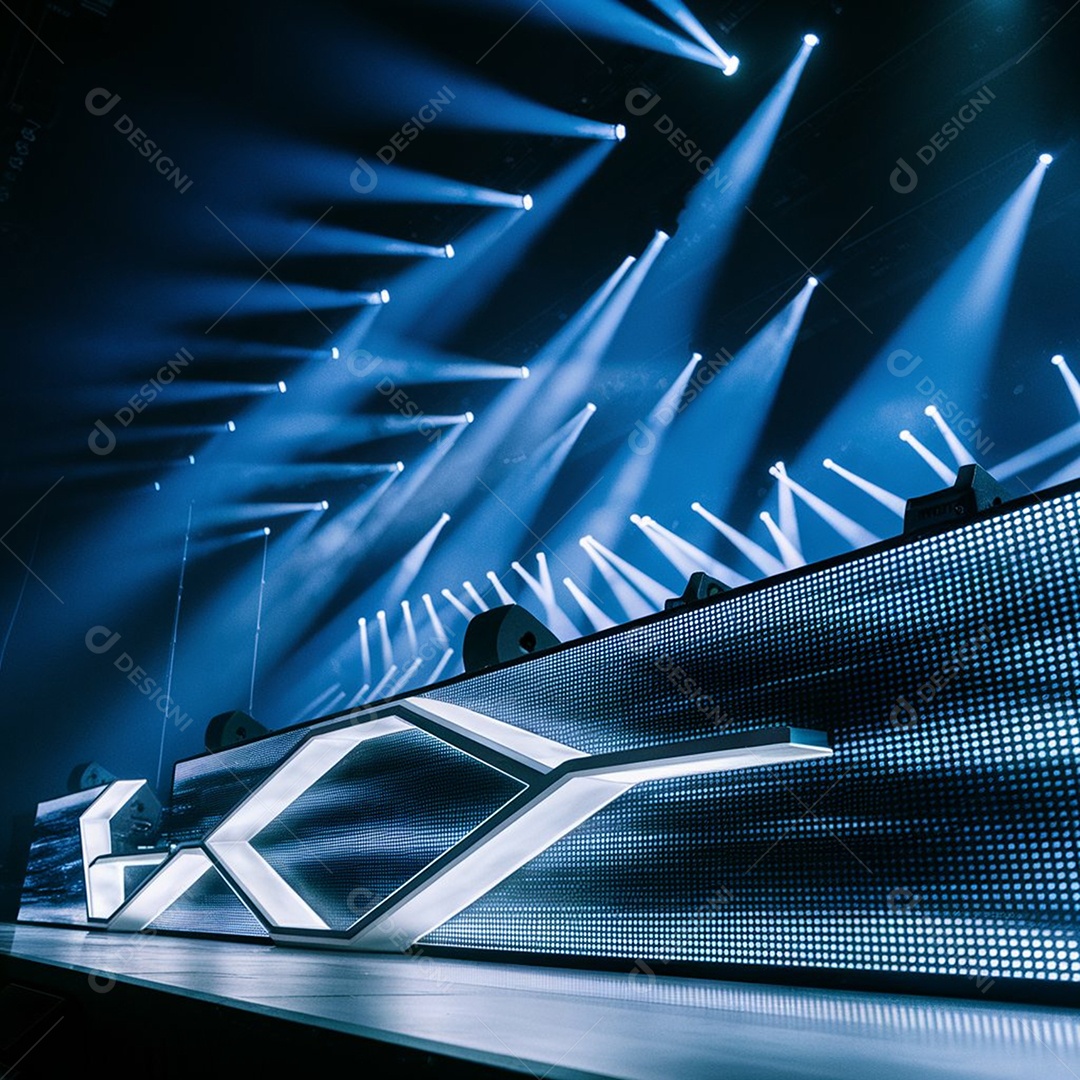 Palco com luzes
