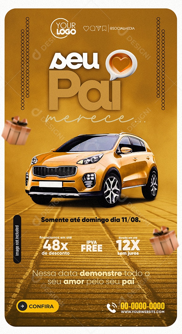 Story Dia Dos Pais seu Pai Merece Social Media PSD Editável