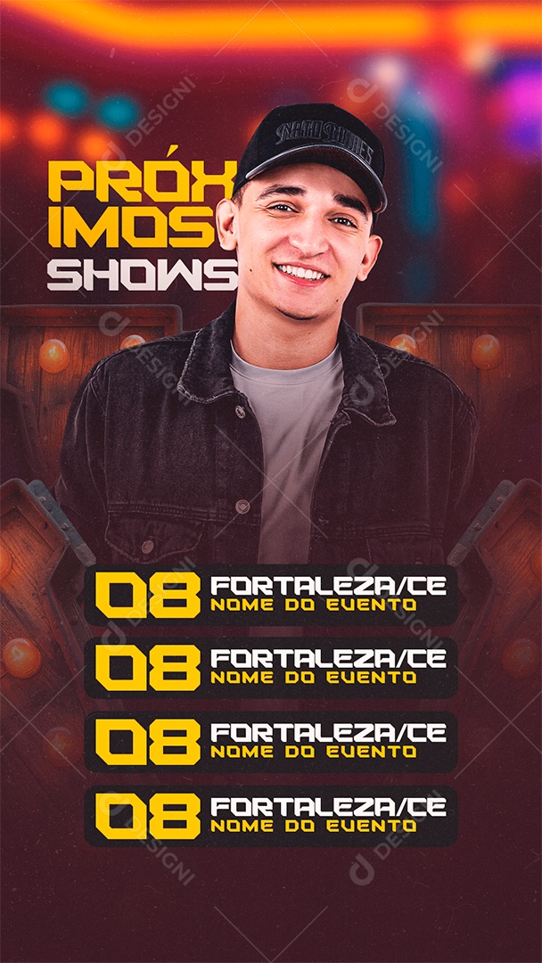 Story Flyer Próximos Shows Social Media PSD Editável