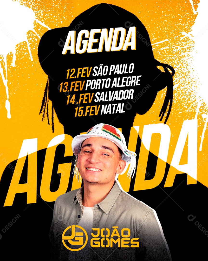 Feed Flyer Agenda Social Media Editável