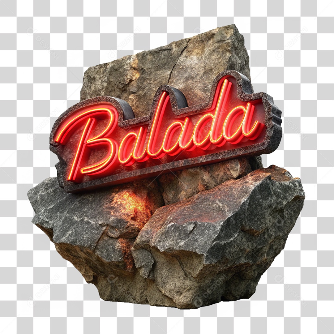 Selo 3D Balada PNG Transparente