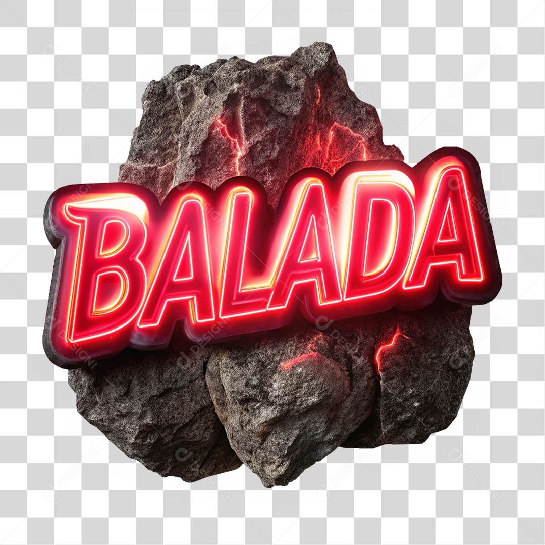 Selo 3D Balada PNG Transparente