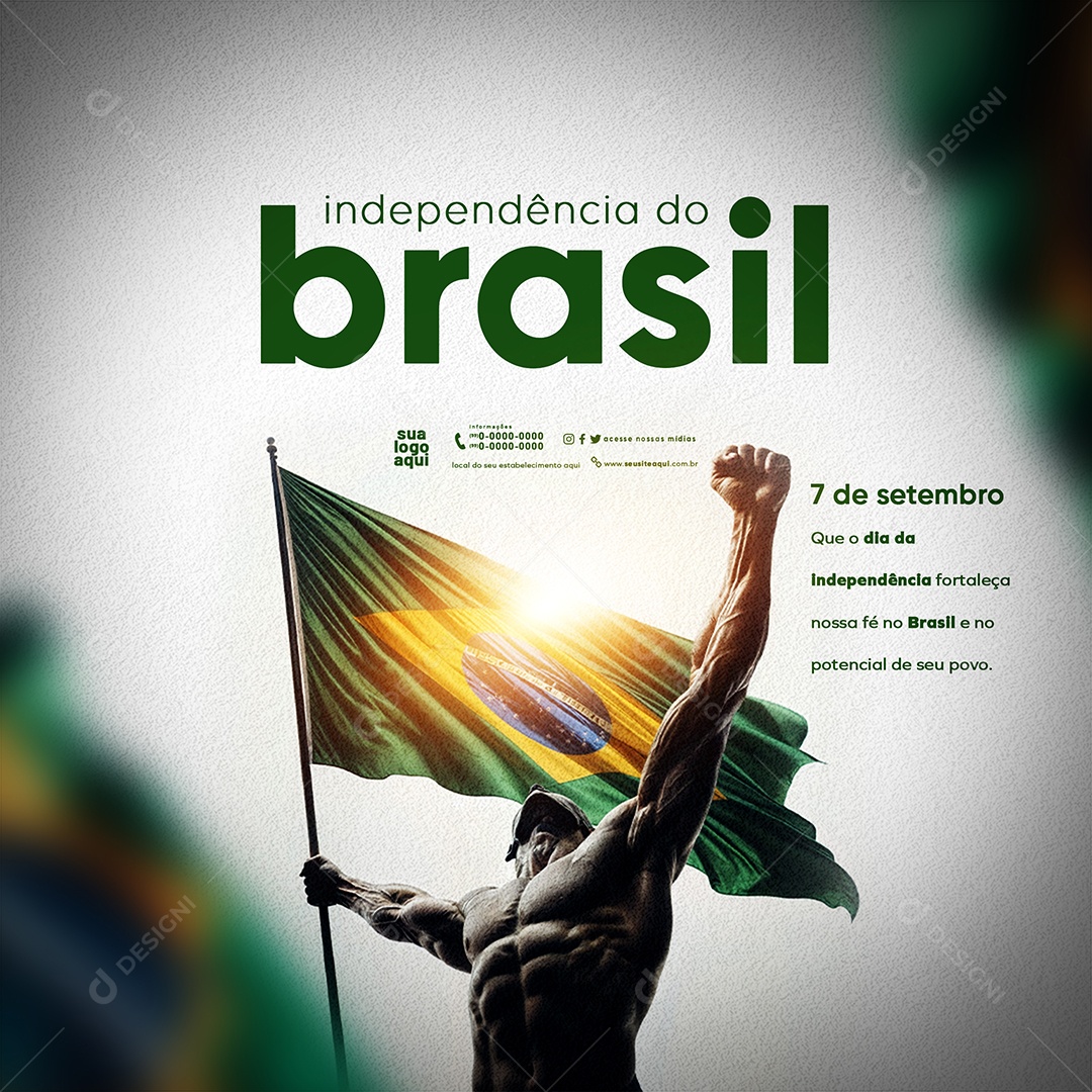 Social Media Dia da Independência do Brasil 07 de Setembro PSD Editável