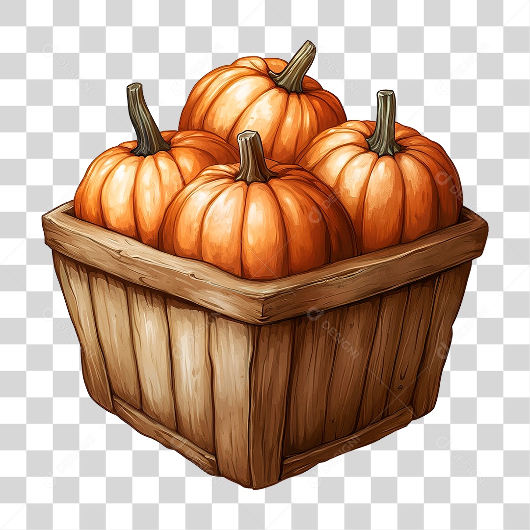 Elemento 3D Aboboras PNG Transparente