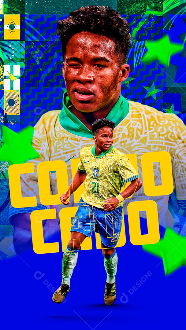 Flyer Convocado Endrick Social Mídia PSD Editável