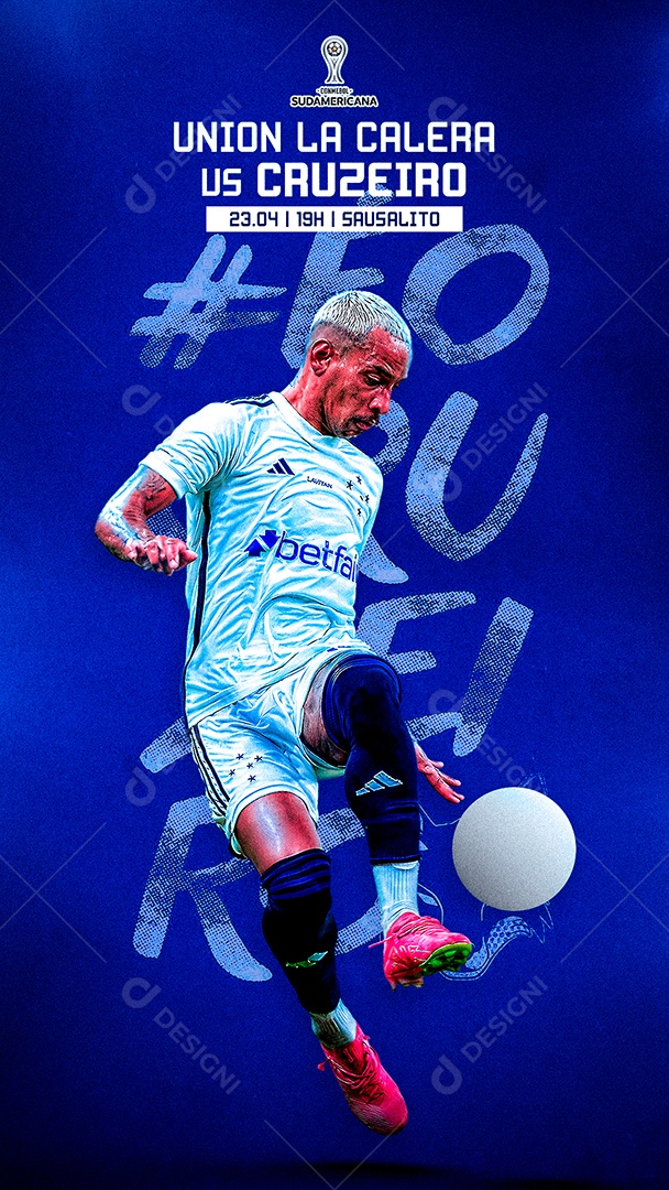 Flyer Matchday Matheus Pereira Cruzeiro Social Mídia PSD Editável