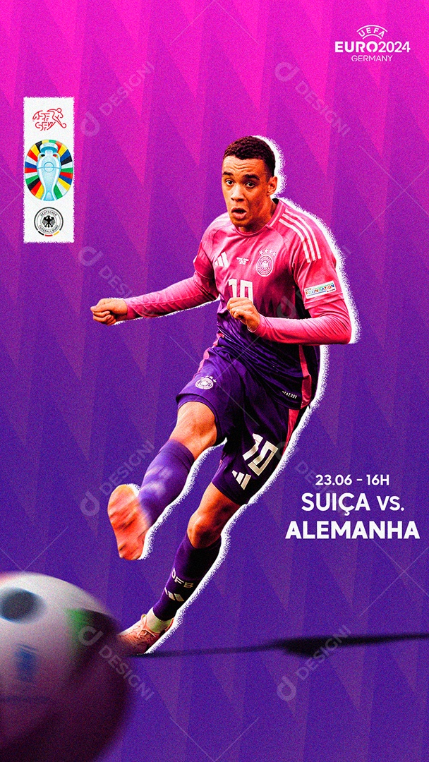 Flyer Matchday Musiala Alemanha Social Mídia PSD Editável