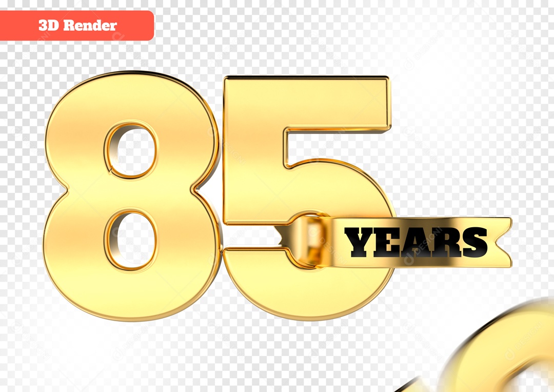 Número 3D 85 Anos para Commposição PSD