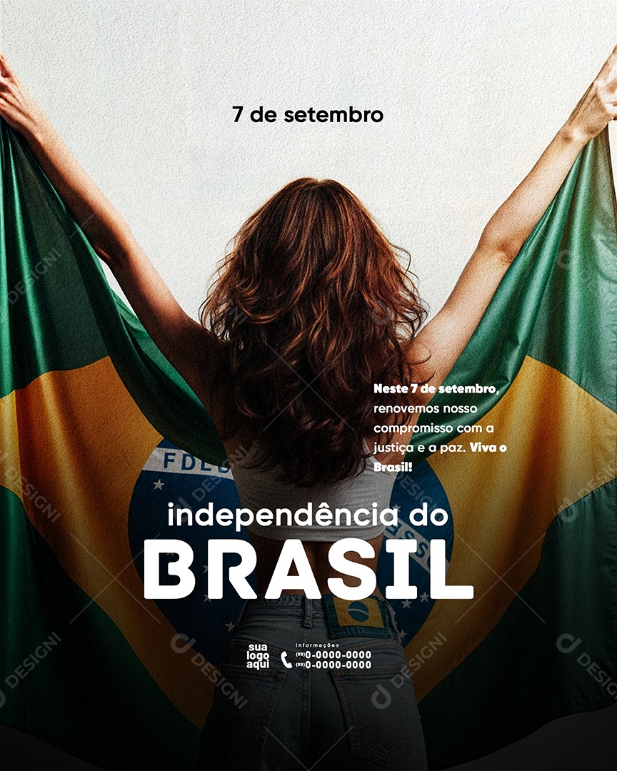 Social Media Brazilian Independence Day September 7th Editable PSD