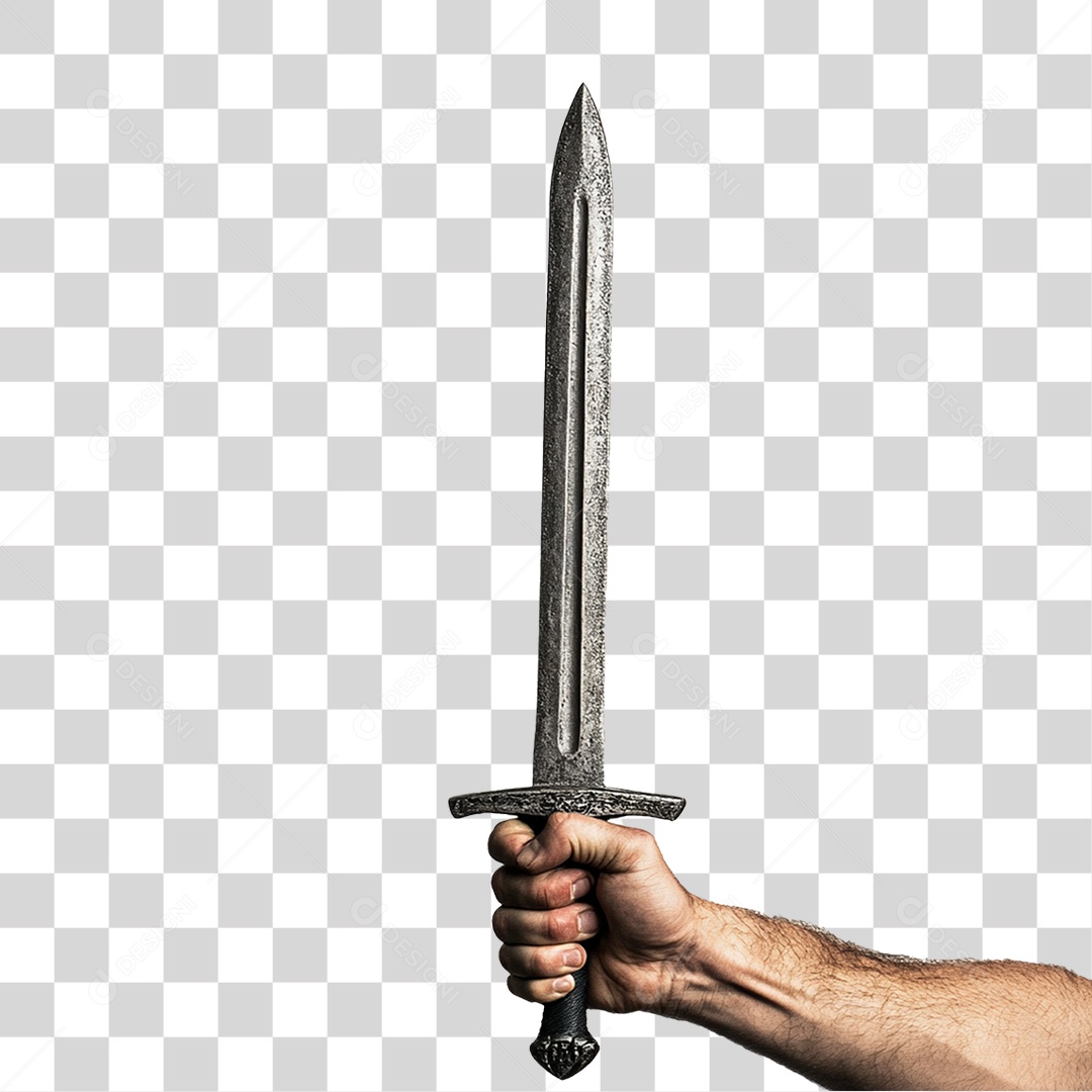 Mão Segurando Espada PNG Transparente