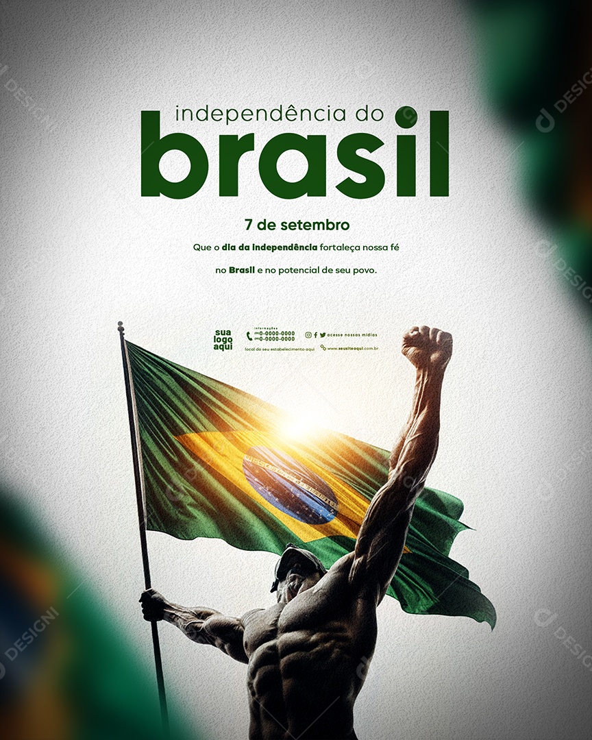 Social Media Independence Day of Brazil September 07 PSD Editable