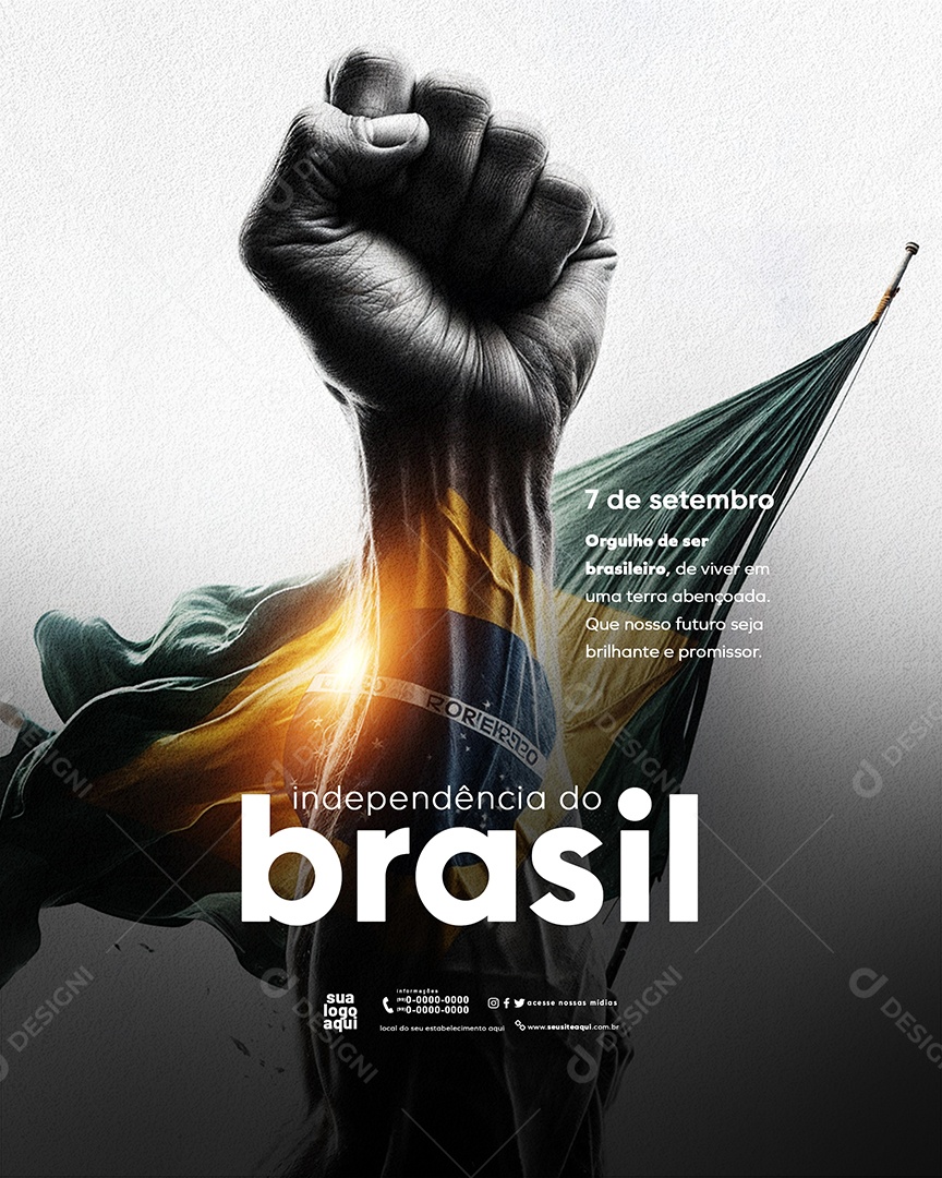 Social Media Dia da Independência do Brasil 07 de Setembro PSD Editável