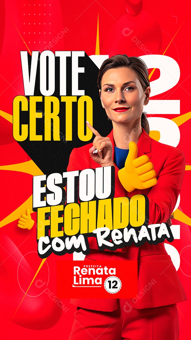 Story Política Vote Certo Social Media PSD Editável