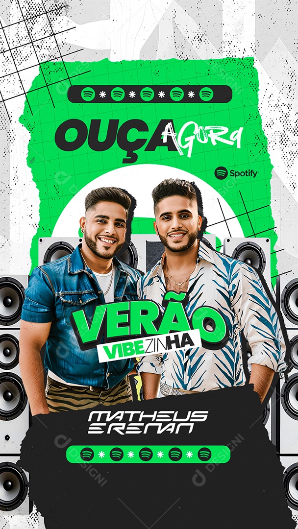 Story Flyer Ouça Agora Vibezinha Social Media PSD Editável