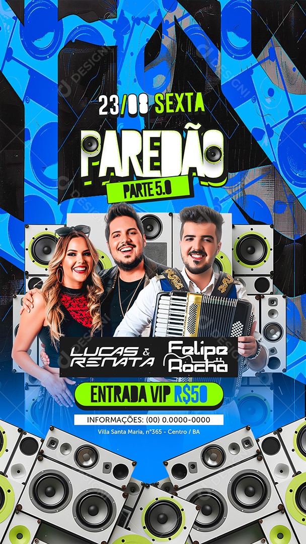 Story Flyer Paredão Lucas e Renata Felipe Rocha Social Media PSD Editável