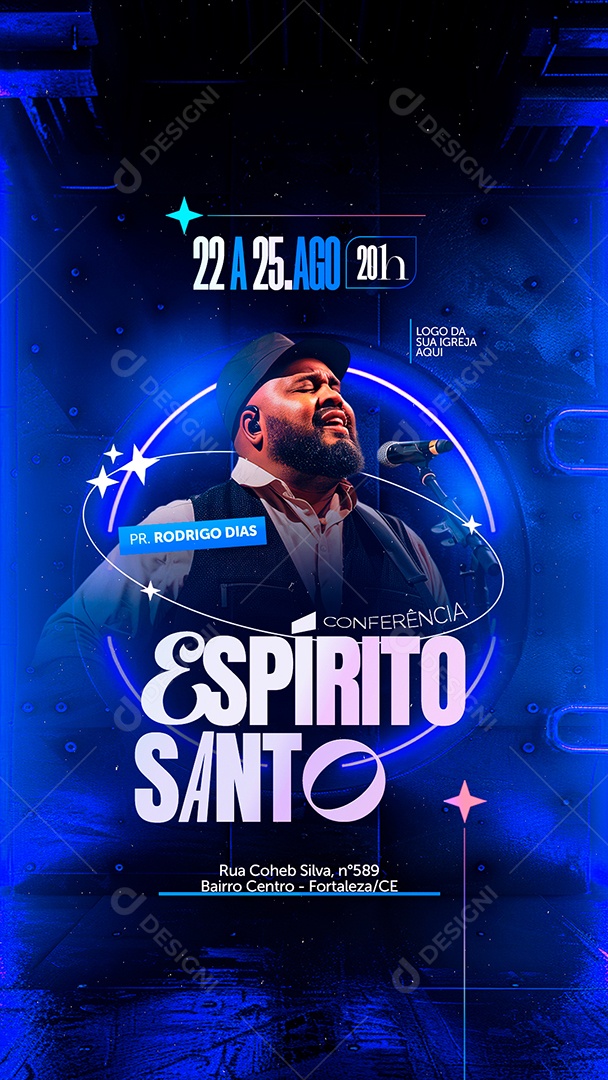 Story Gospel Espírito Santo Social Media PSD Editável