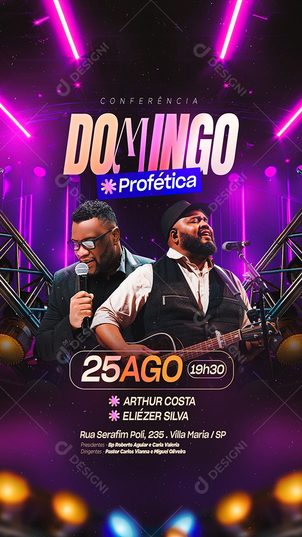 Story Gospel Domingo Profética Social Media PSD Editável